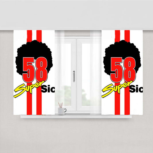 Supersic Marco Simoncelli Curly Hair Peach Skin Window Curtains
