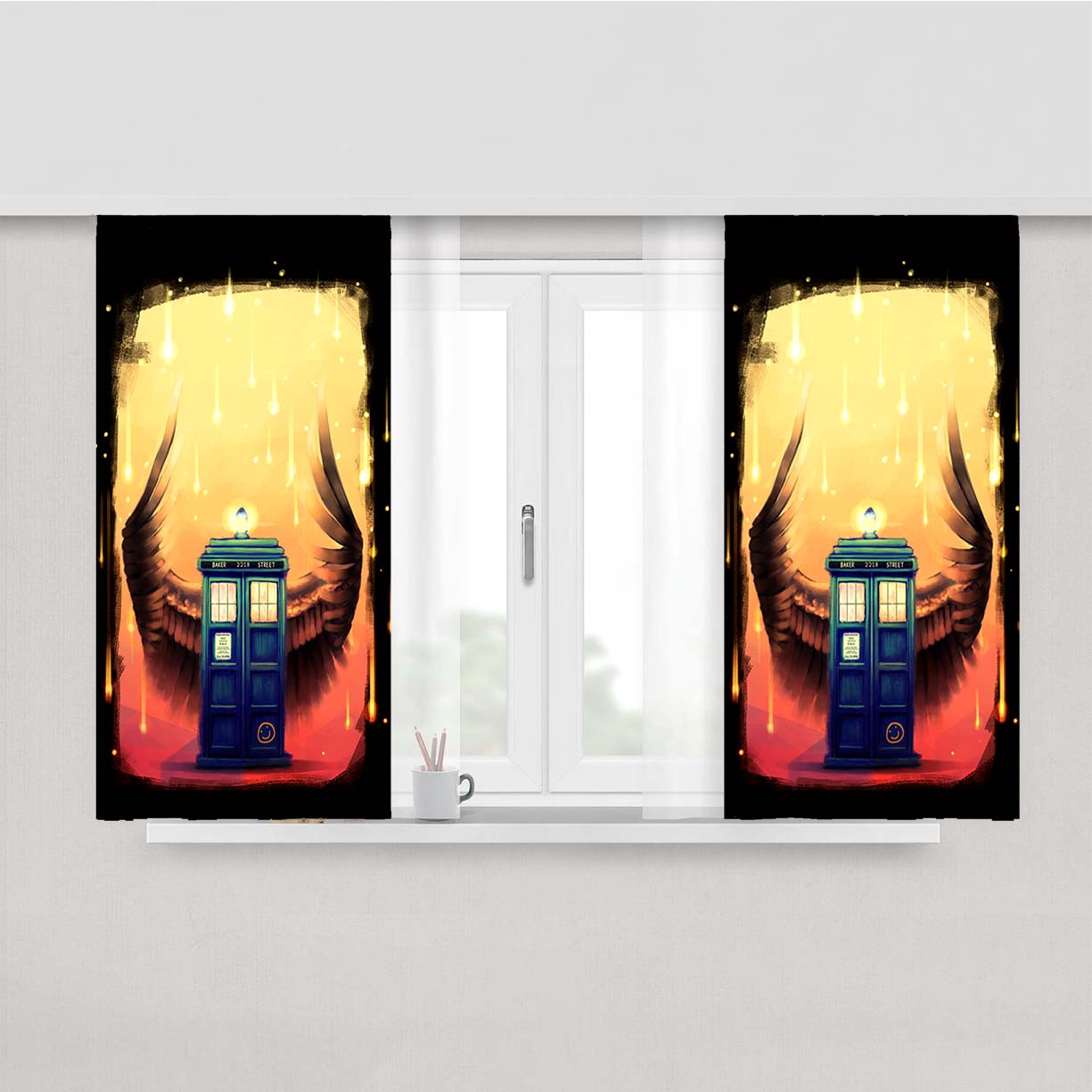 Superwholock Peach Skin Window Curtains