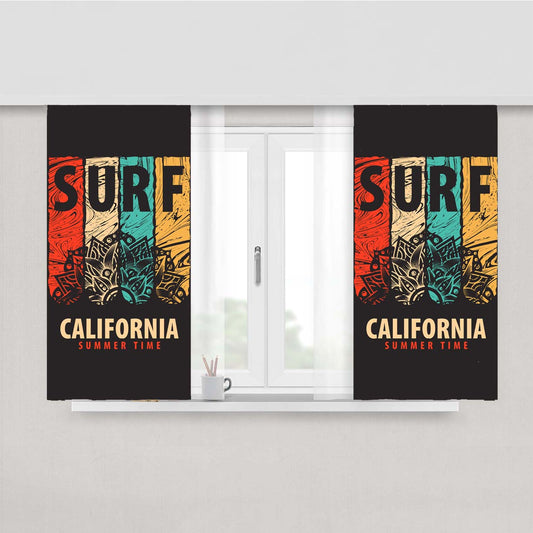Surf Peach Skin Window Curtains
