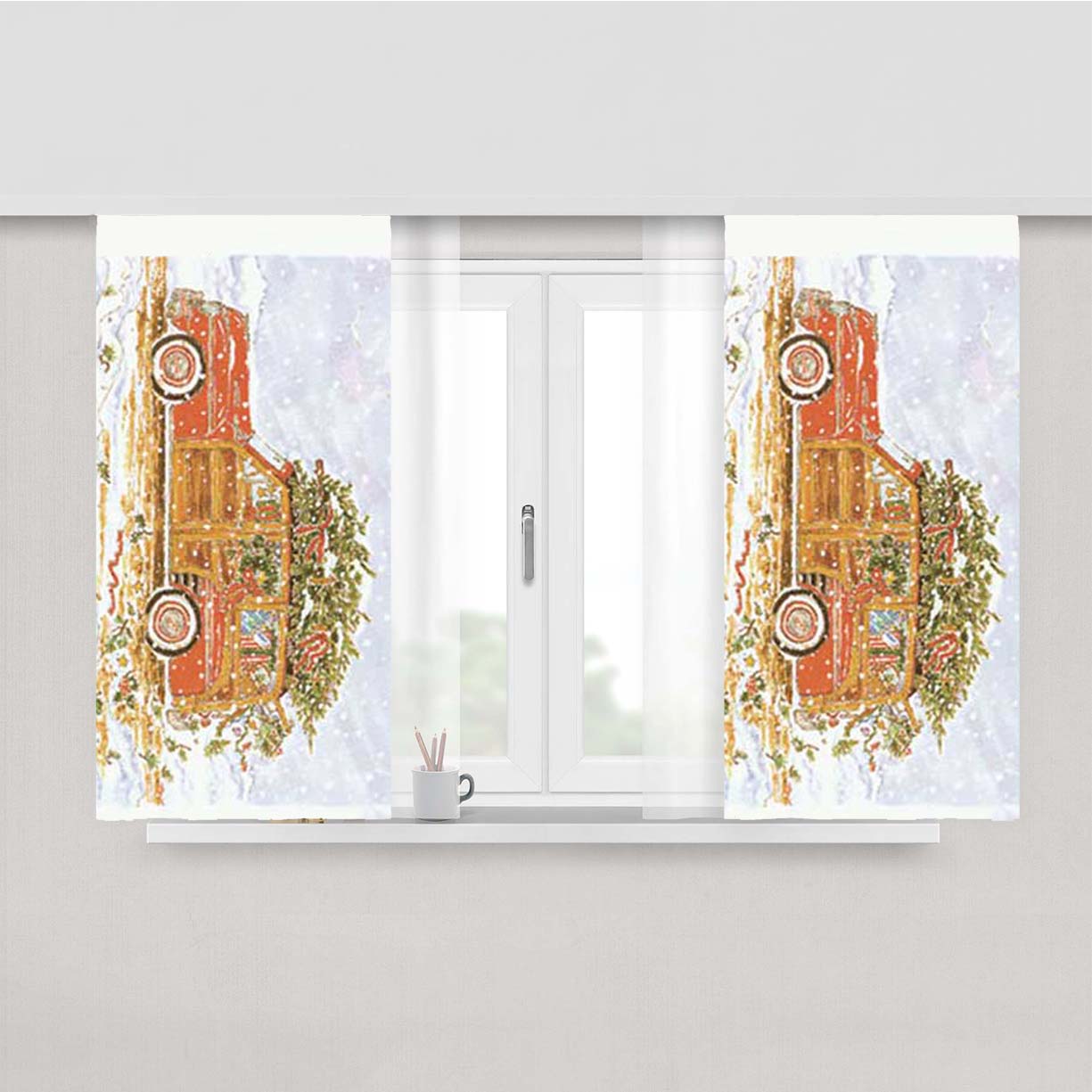 Susan Wallace Station Wagon Peach Skin Window Curtains