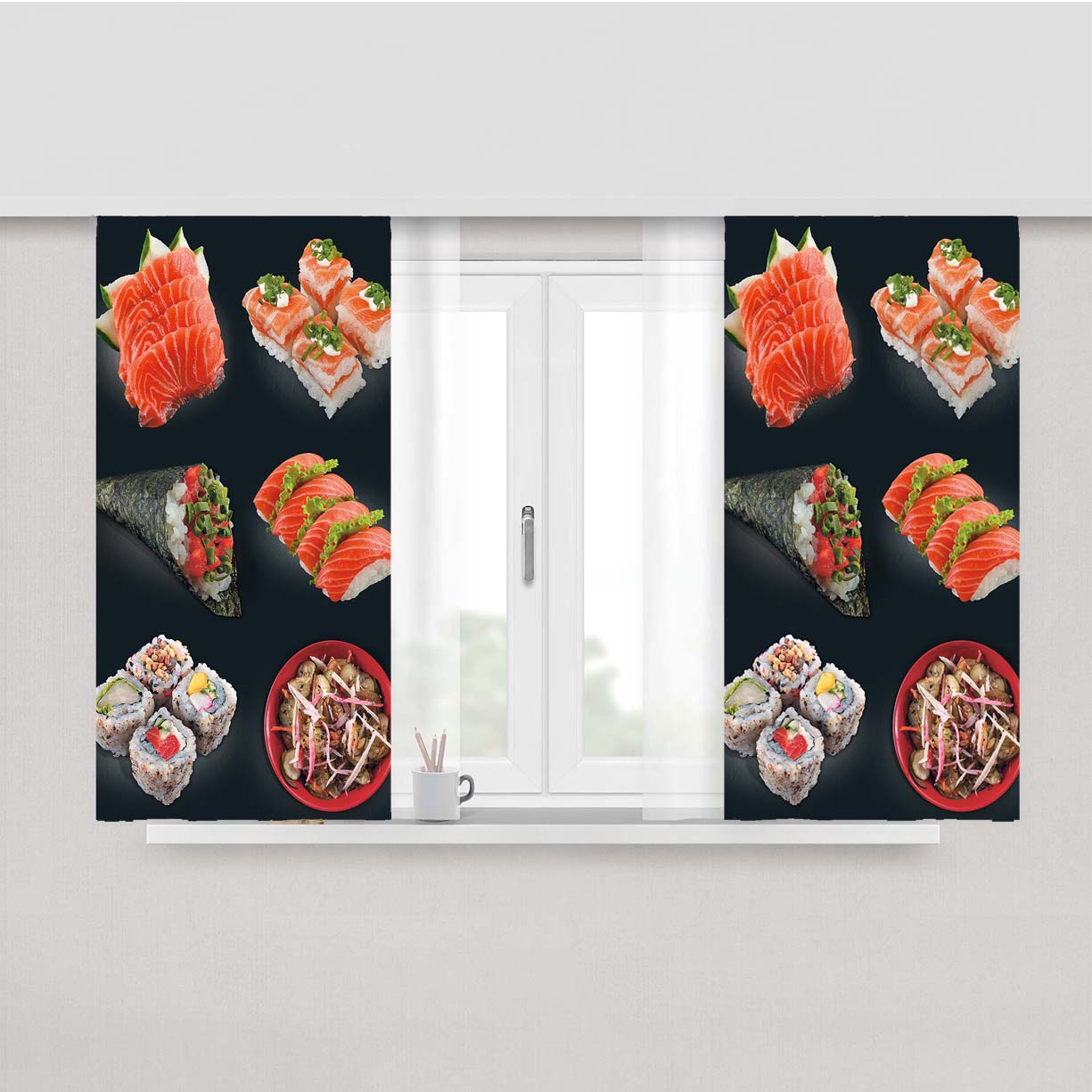 Sushi Peach Skin Window Curtains