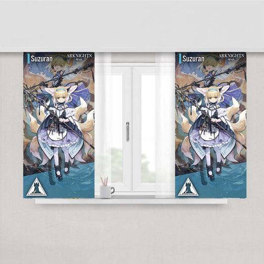 Suzuran Arknights Peach Skin Window Curtains