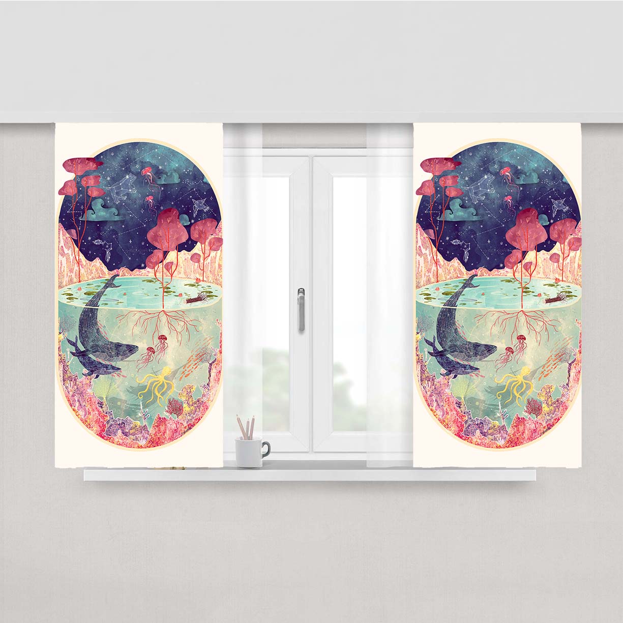 Svabhu Kohlii Peach Skin Window Curtains
