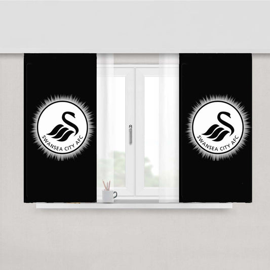 Swansea City Peach Skin Window Curtains