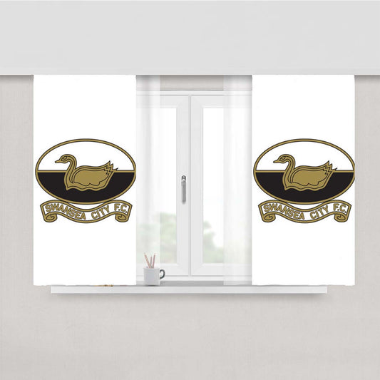 Swansea City Fc Peach Skin Window Curtains