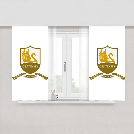 Swansea City Gold Peach Skin Window Curtains