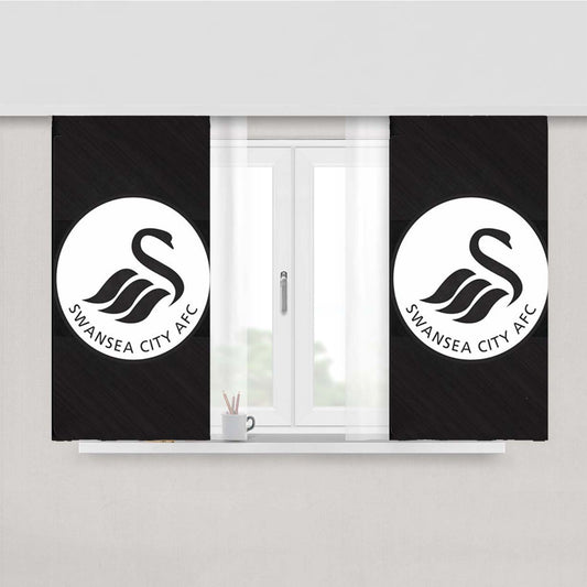 Swansea City Logo Peach Skin Window Curtains