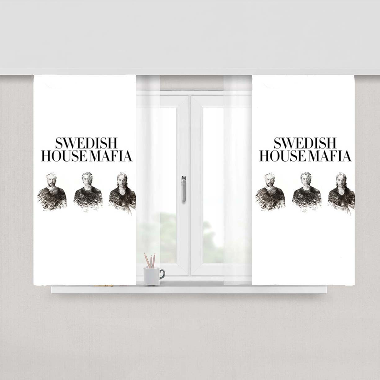 Swedish House Mafia White Peach Skin Window Curtains