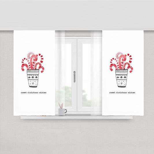 Sweet Christmas Wishes Peach Skin Window Curtains