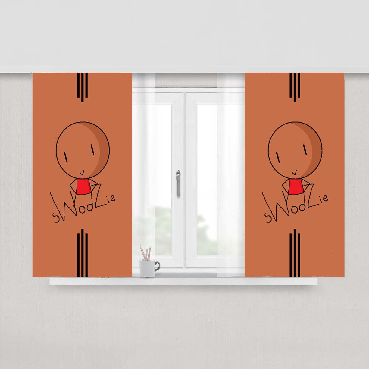 Swoozie Peach Skin Window Curtains