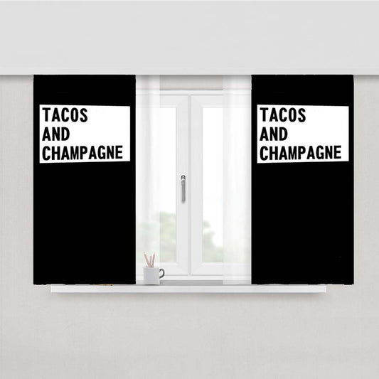 Tacos And Champagne Sunday Funday Peach Skin Window Curtains