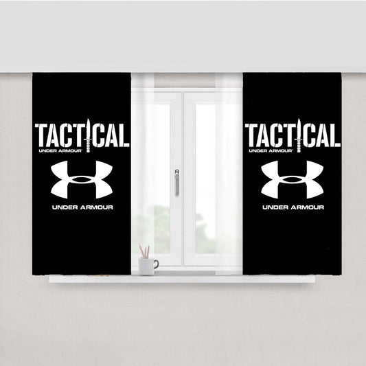 Tactical Under Armour Logo Style Peach Skin Window Curtains