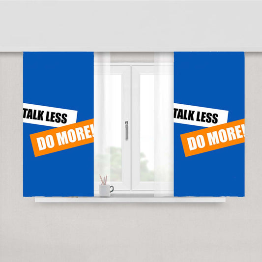 Talk Less Do More Slogan Peach Skin Window Curtains