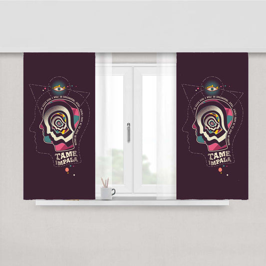Tame Impala Band Cover Peach Skin Window Curtains