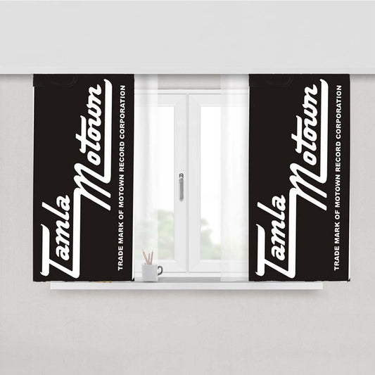 Tamla Motown Logo Peach Skin Window Curtains