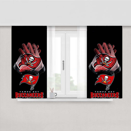 Tampa Bay Buccaneers Peach Skin Window Curtains