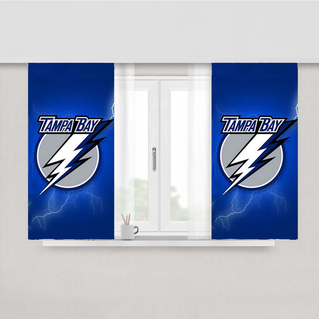 Tampa Bay Lightning Peach Skin Window Curtains