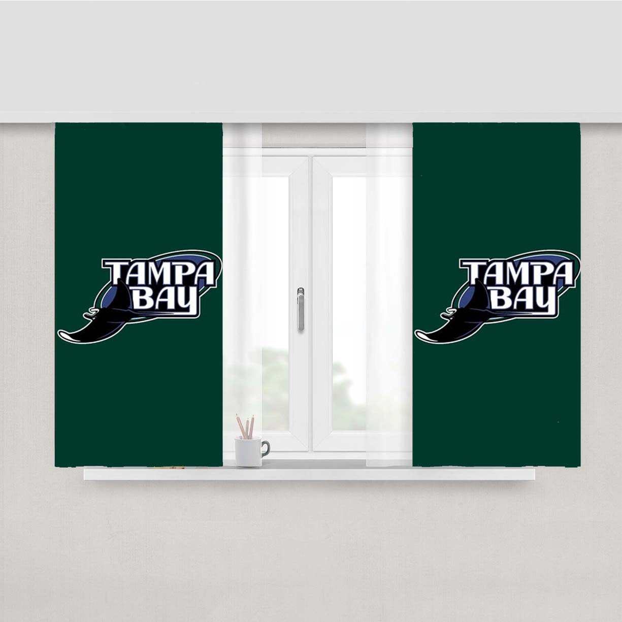 Tampa Bay Rays Icon Peach Skin Window Curtains