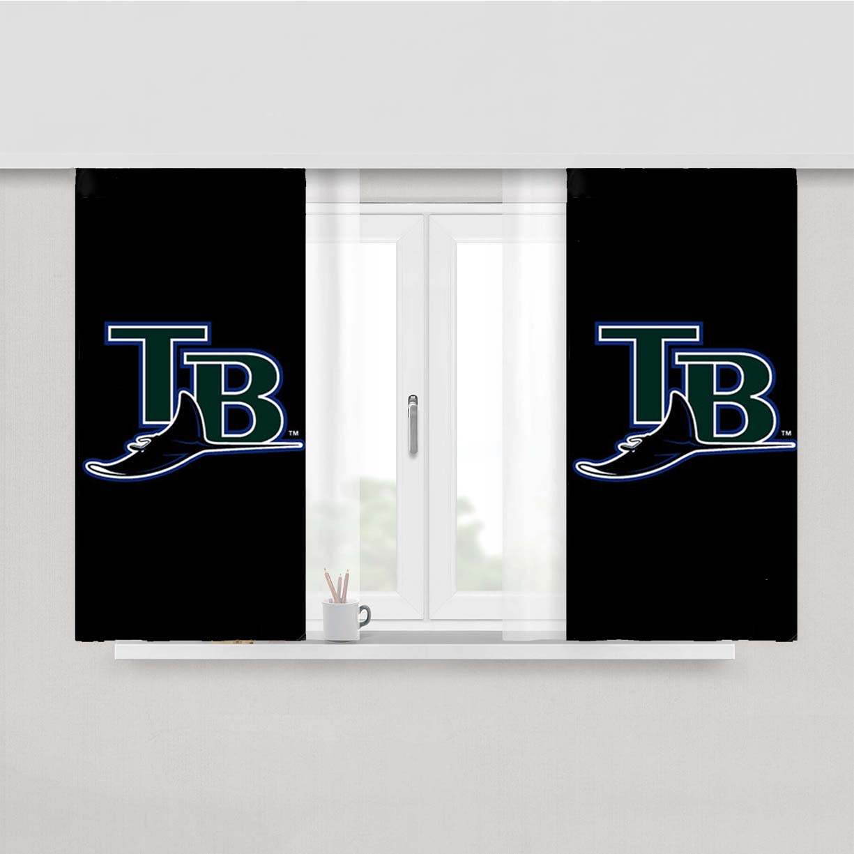 Tampa Bay Rays New Peach Skin Window Curtains