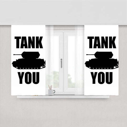 Tank You Peach Skin Window Curtains
