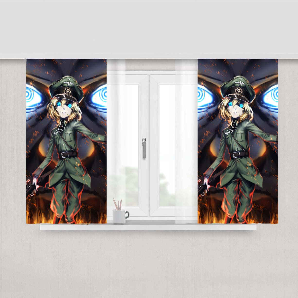 Tanya Youjo Senki Peach Skin Window Curtains