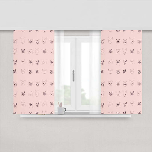 Tapete Mit Katzen Peach Skin Window Curtains