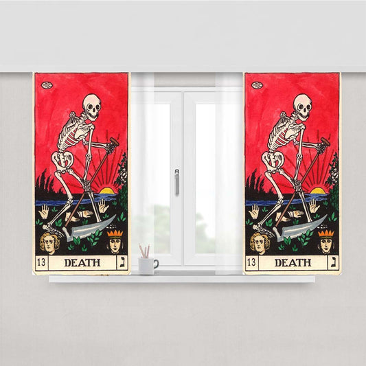 Tarot Death Peach Skin Window Curtains