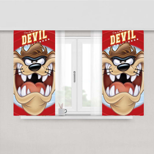 Tasmanian Devil Peach Skin Window Curtains