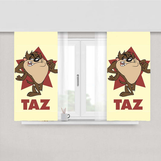 Tasmanian Devil Taz Looney Tunes Peach Skin Window Curtains