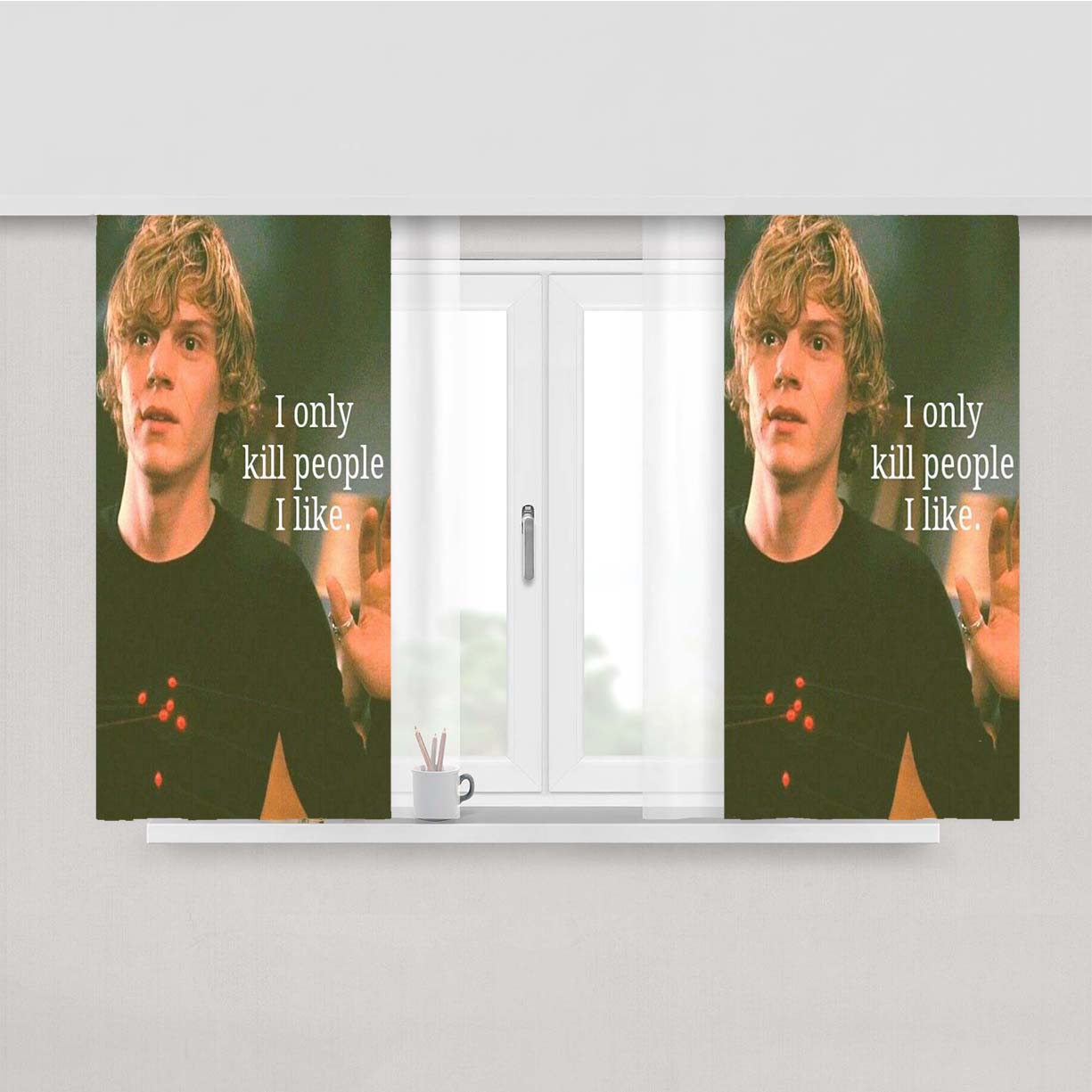 Tate Langdon Peach Skin Window Curtains