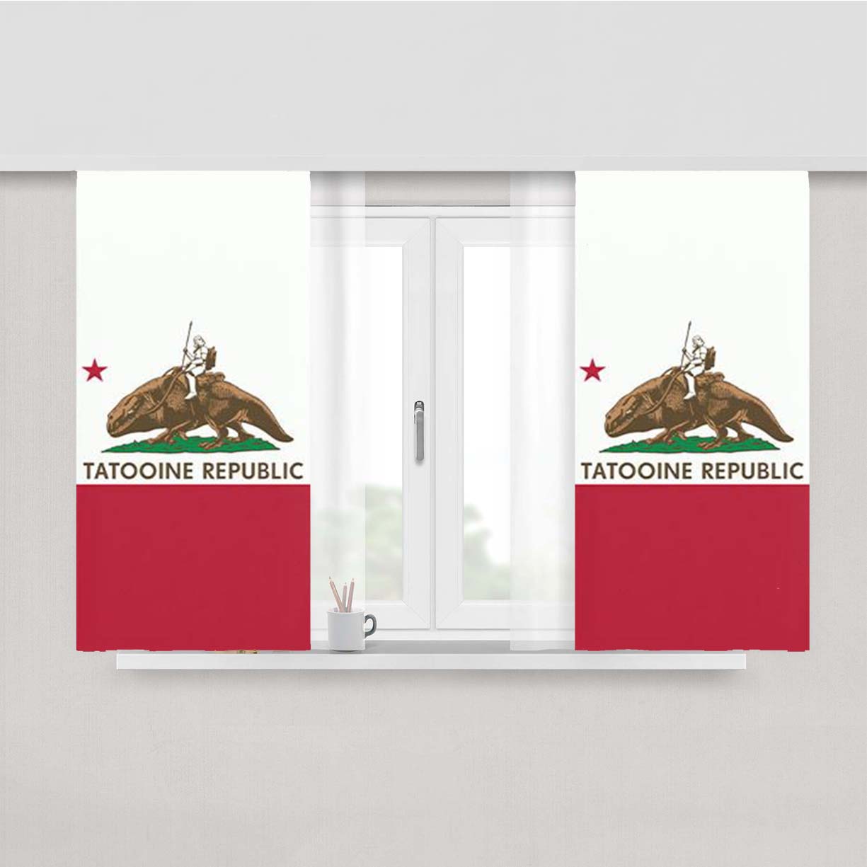 Tatooine Republic Peach Skin Window Curtains