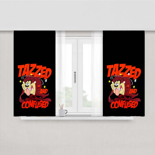 Taz-Mania Confised Tazz Peach Skin Window Curtains