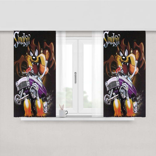 Tazmania Looney Tunes Cartoon Peach Skin Window Curtains