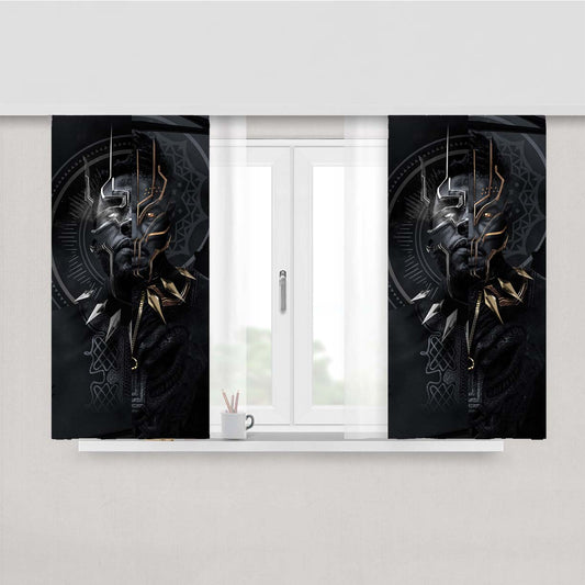 Tchalla Vs Njadaka Black Panther Peach Skin Window Curtains