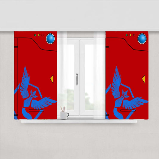Team Mystic Pokedex Peach Skin Window Curtains