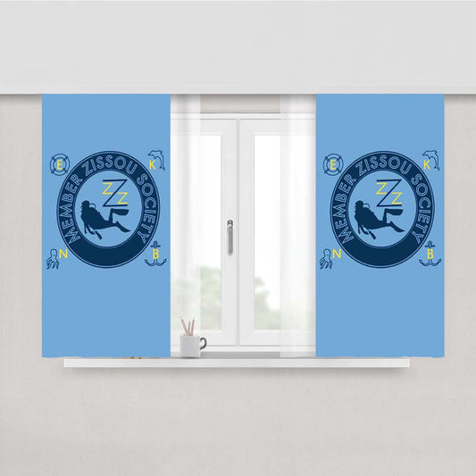 Team Zissou Society Peach Skin Window Curtains
