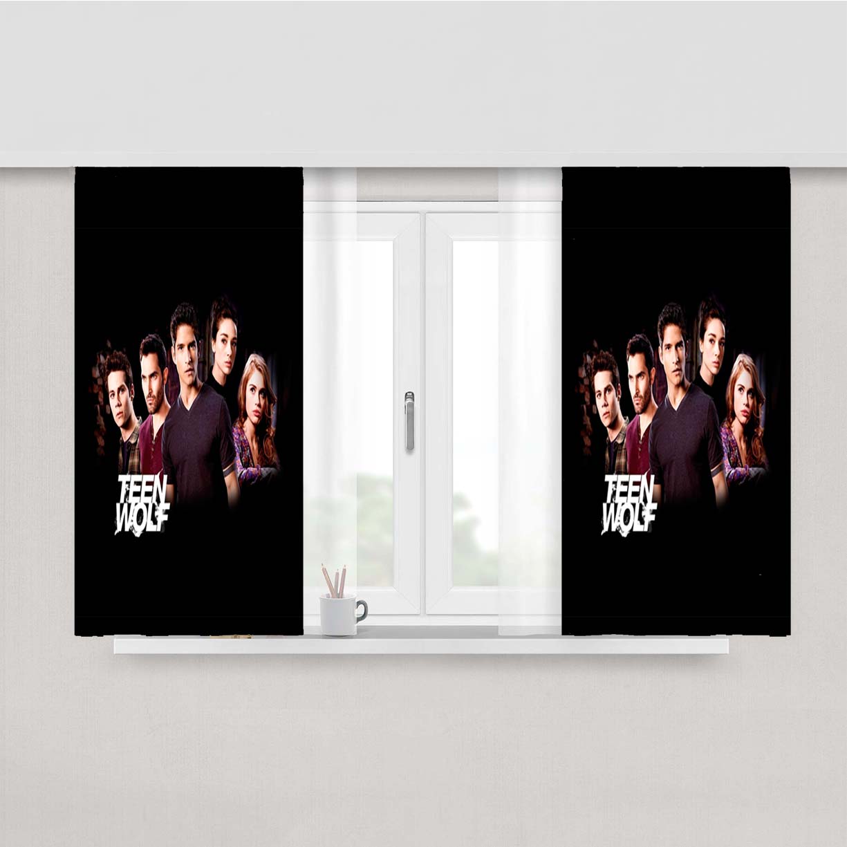 Teen Wolf Peach Skin Window Curtains