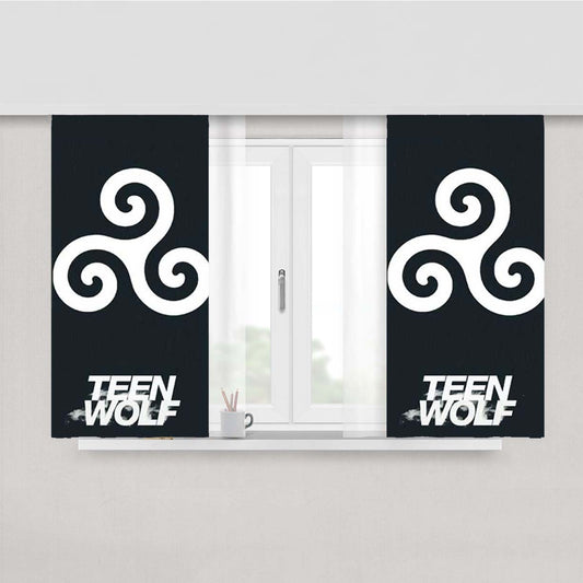 Teen Wolf Swirl Peach Skin Window Curtains