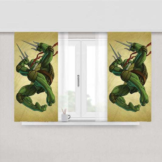 Teenage Mutant Ninja Turtles Raphael Peach Skin Window Curtains