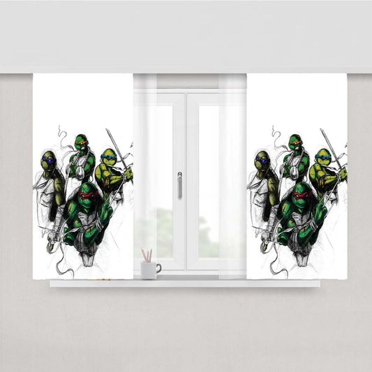 Teenage Mutant Turtles Peach Skin Window Curtains