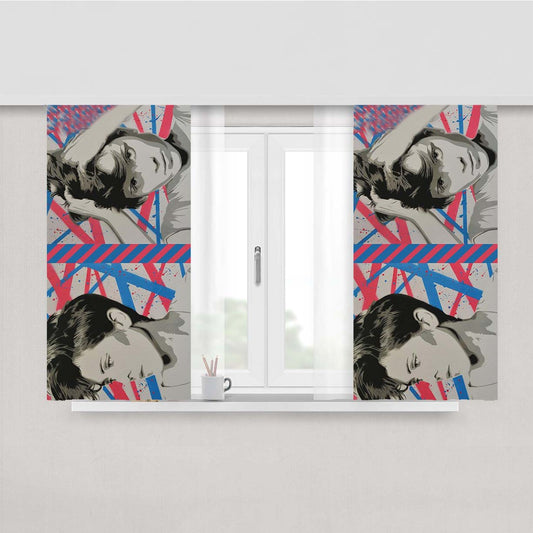 Tegan And Sara Artwork Peach Skin Window Curtains