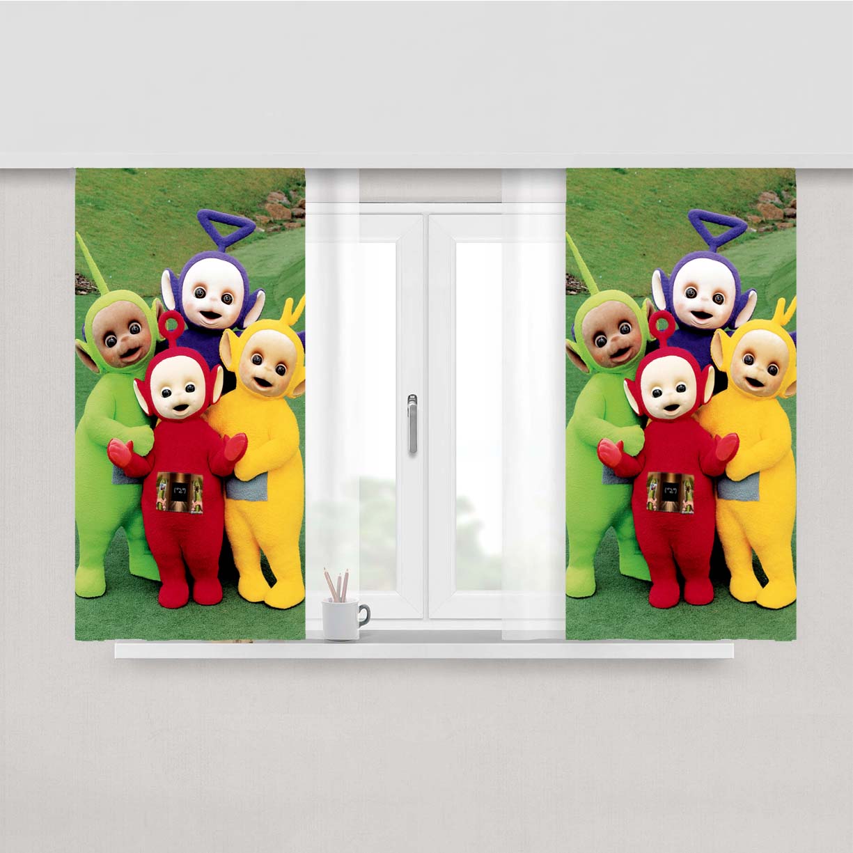 Teletubbies Peach Skin Window Curtains