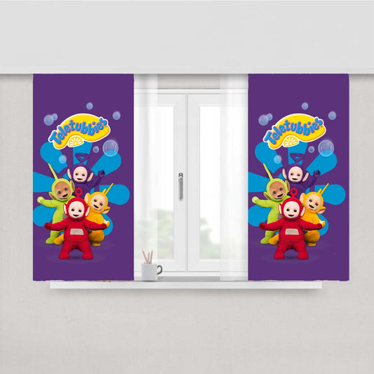 Teletubbies 90S Children Tv Show Peach Skin Window Curtains