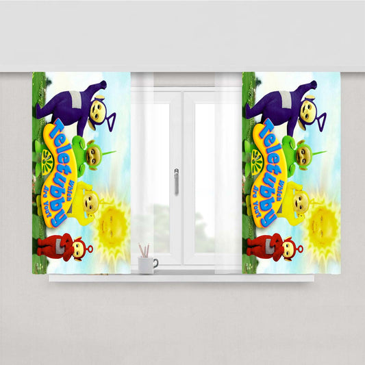 Teletubby In The Morning Peach Skin Window Curtains