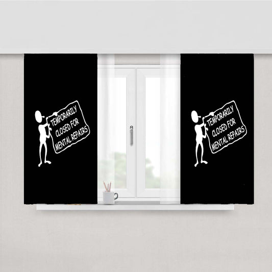 Temporarily Closed Peach Skin Window Curtains