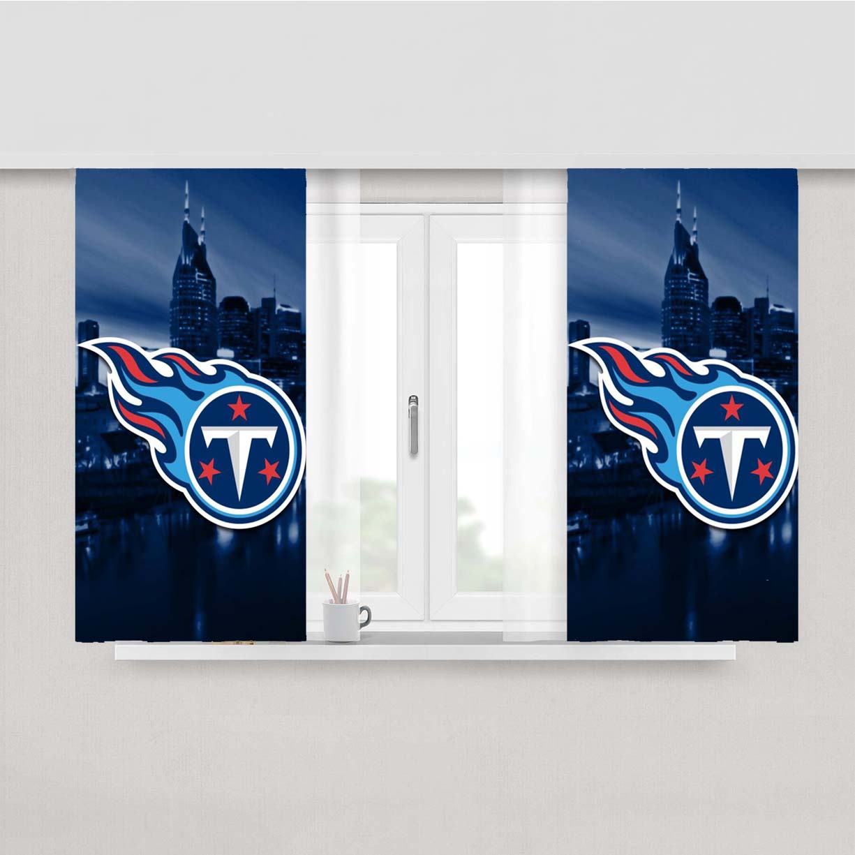 Tennessee Titans Peach Skin Window Curtains