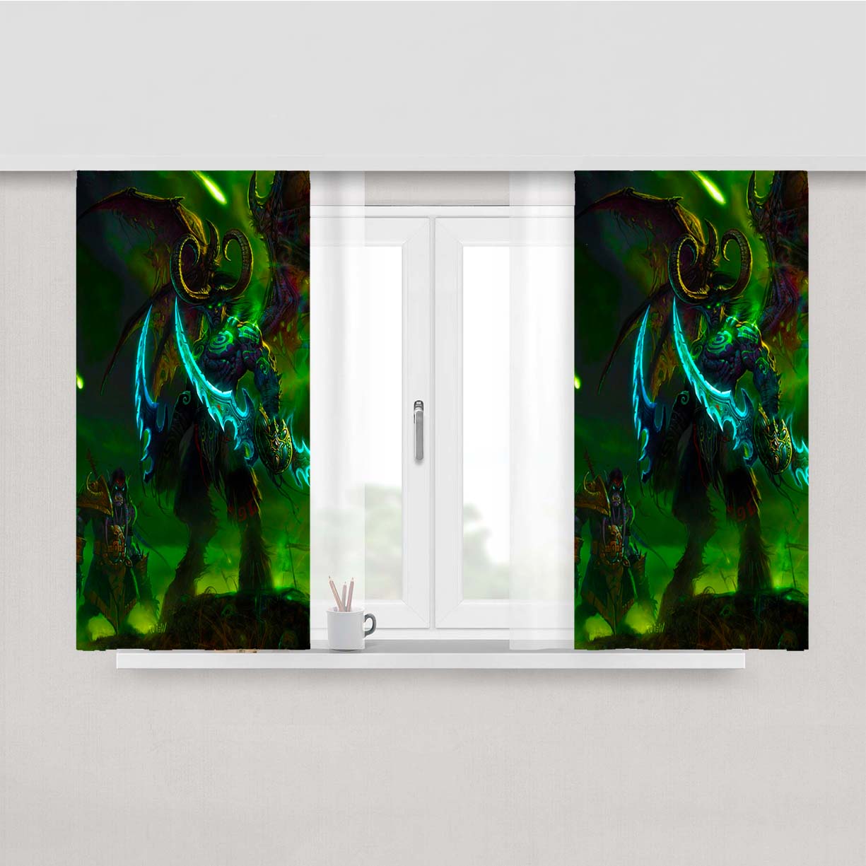Terrorblade The Soul Keeper Peach Skin Window Curtains