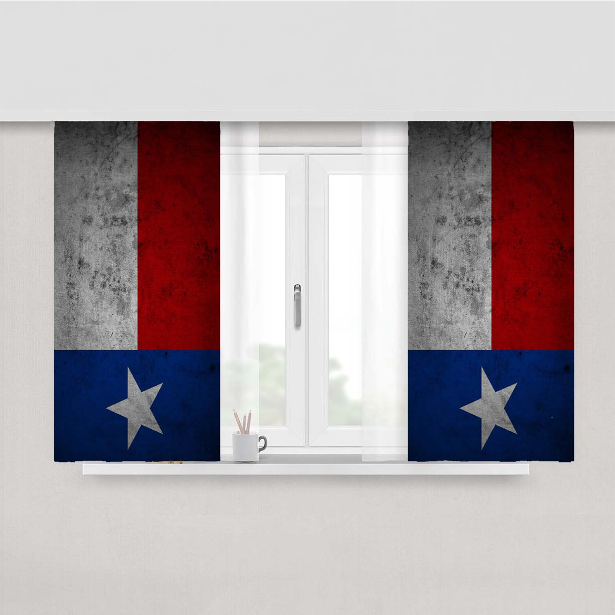 Texal Flag Peach Skin Window Curtains