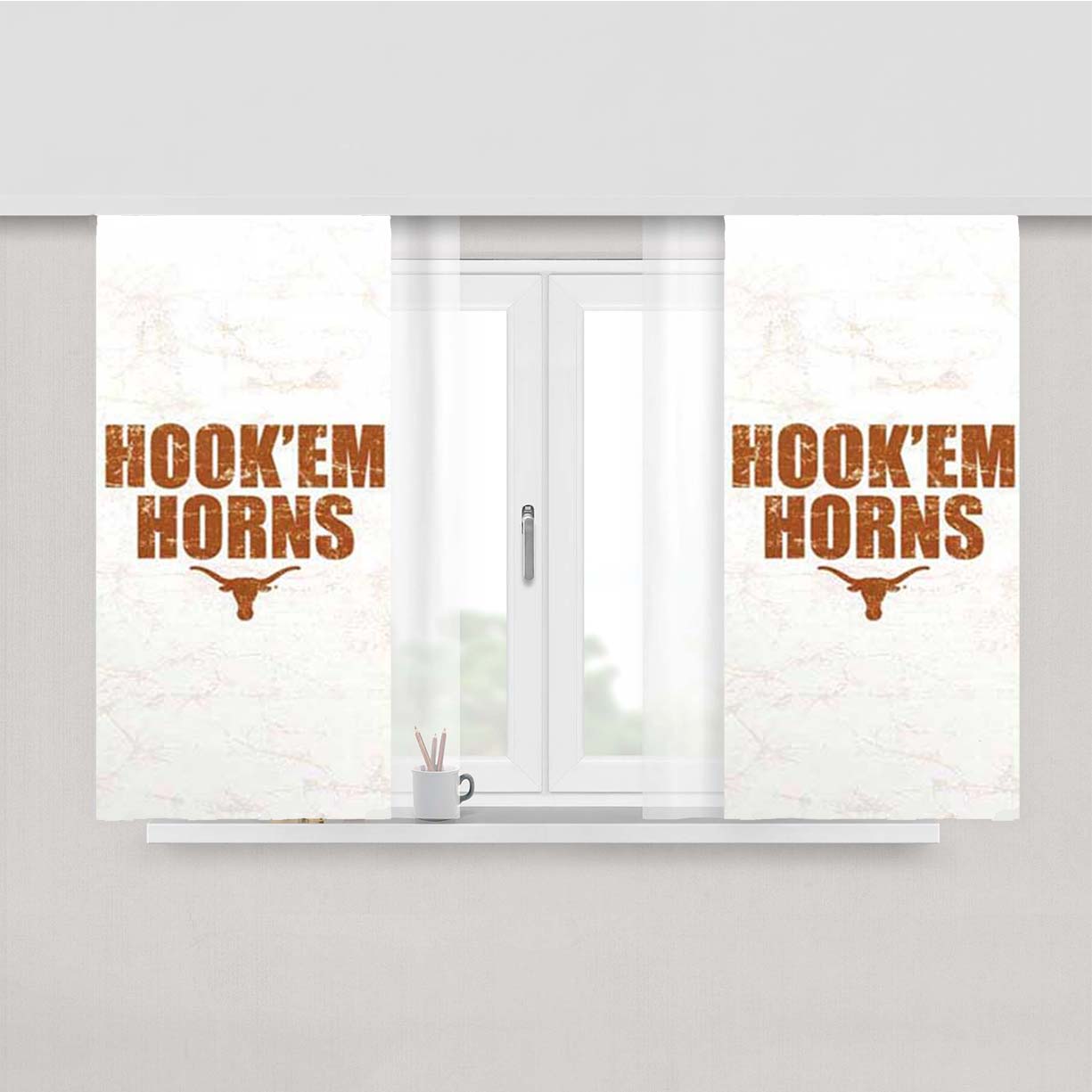 Texas A M Scratch Orange Peach Skin Window Curtains