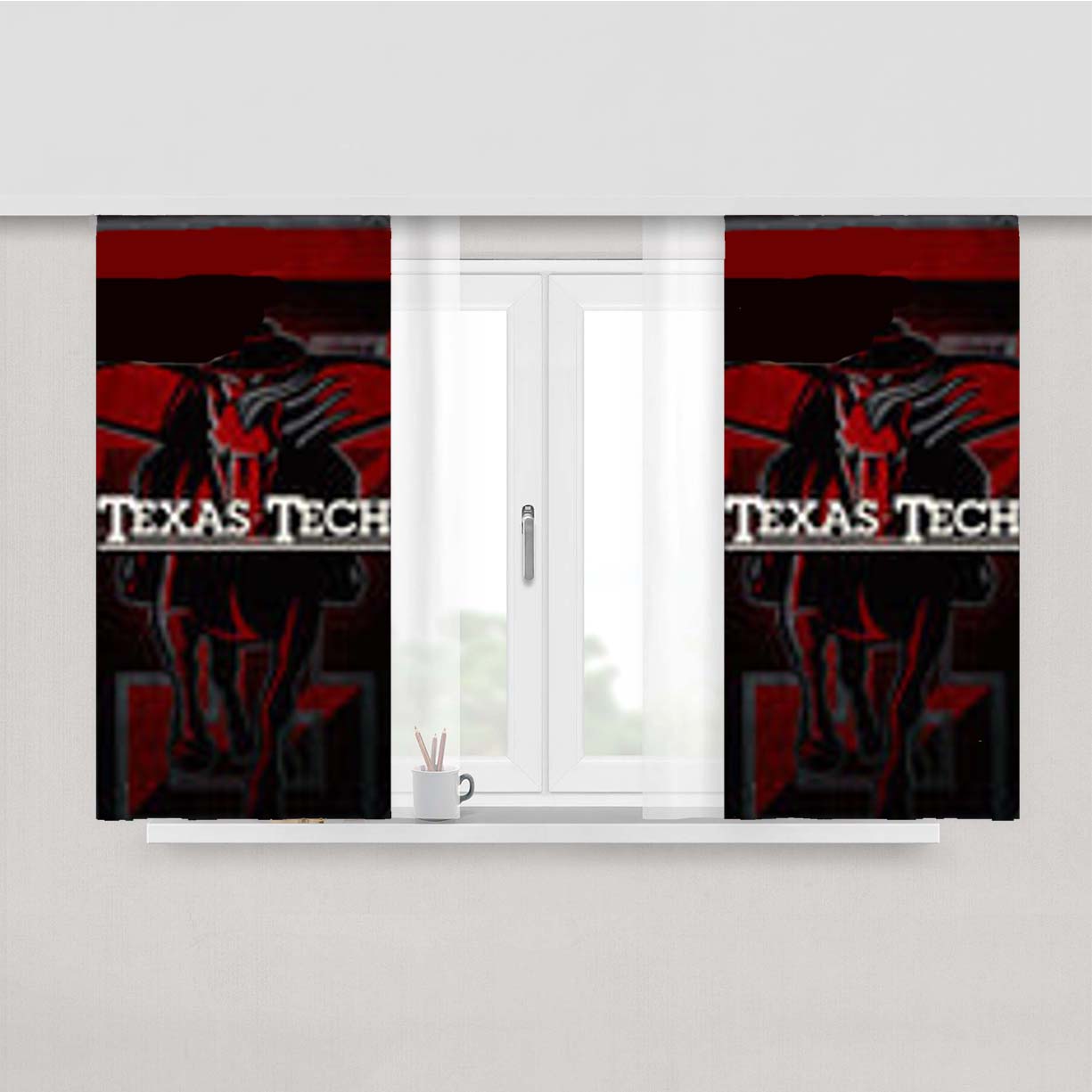 Texas Tech Peach Skin Window Curtains